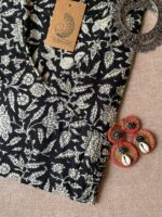 "Erum" Ajrakh Hand Block Printed Angrakha Cotton Kurta - Big Size - Image 2