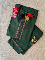 "Utsaah" Hand Embrpidered Cotton Kurta Set(2pc)