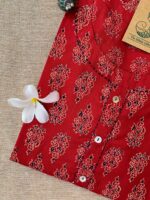 "Roohani" Bagru Kantha Buttoned Cotton kurta - Image 2