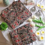 Dark Artistic V-Neck Suit Set