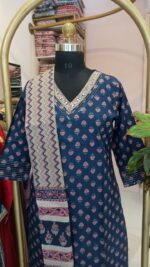 "Shivika" Cotton Kurta Set(3pc) - Image 5