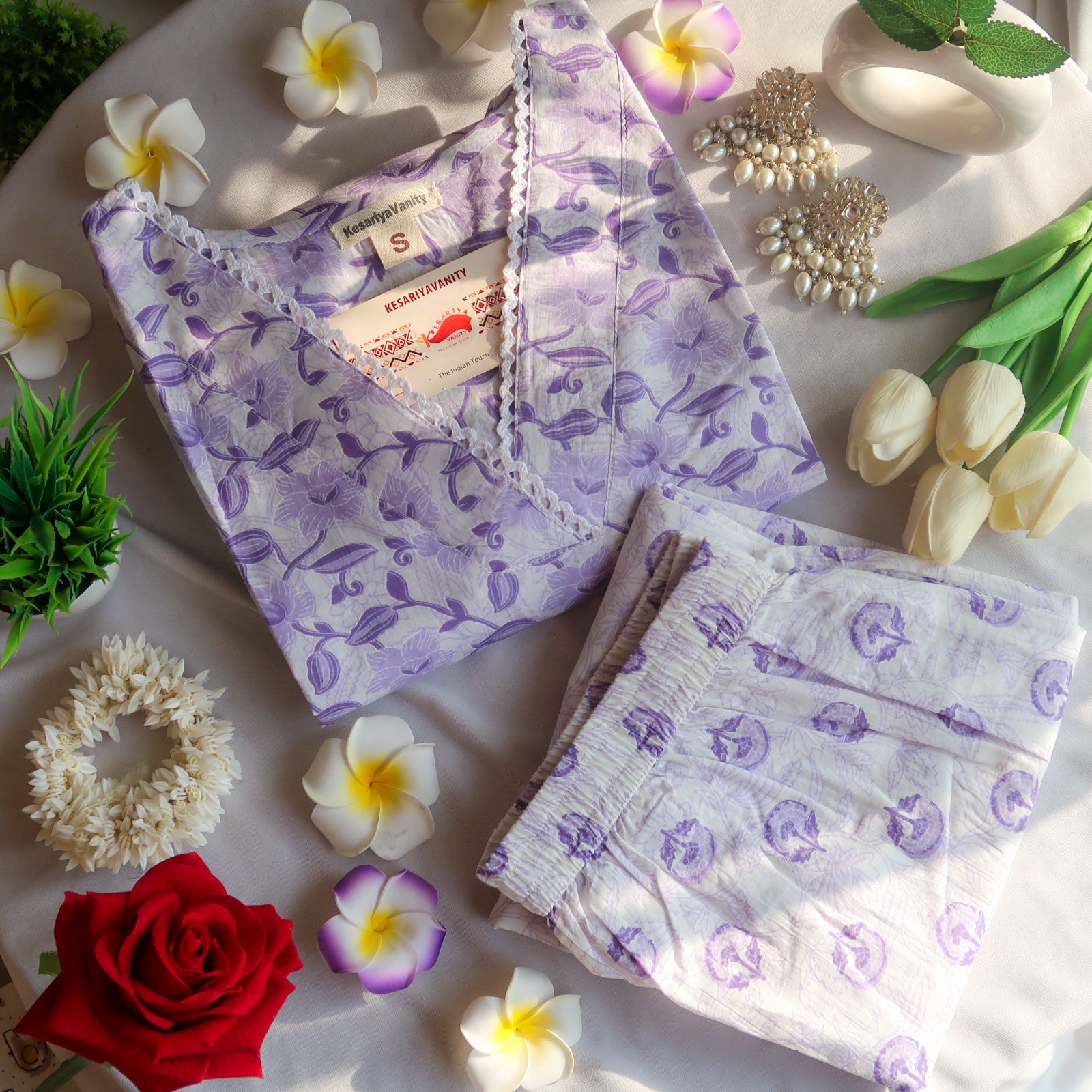 WhatsAppImage2024-02-17at13.53.29_c0490a8d.jpg Purity in Lavender Lace Suit Set - Sukoon (Slim Fit) - Image 1